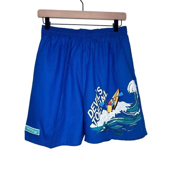 Vtg Adidas Devil's Toenail Kayaking Amuza River Swim Shorts XL 80's Small - Picture 1 of 7